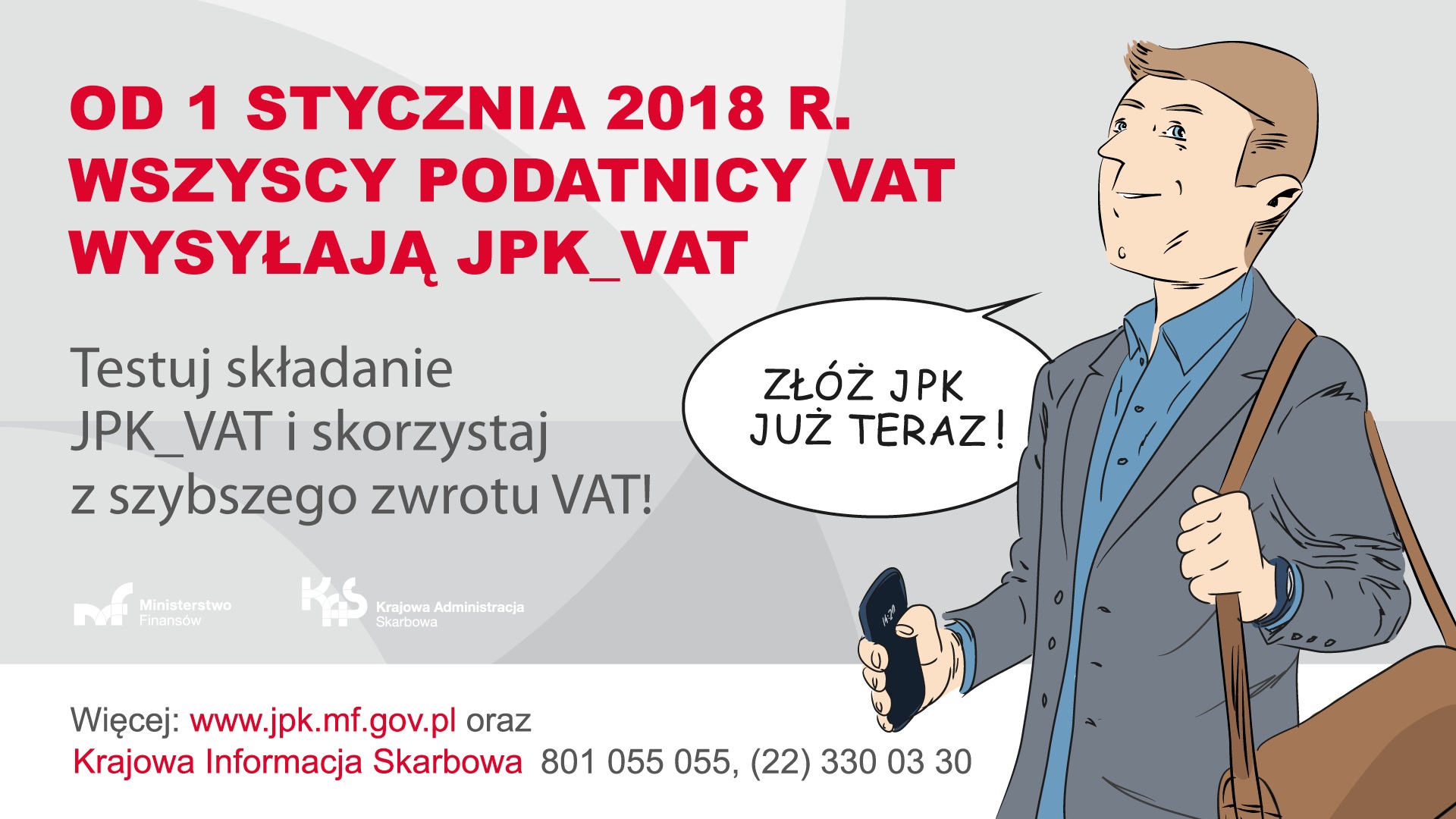 Plakat wszyscy podatnicy składają JPK_VAT