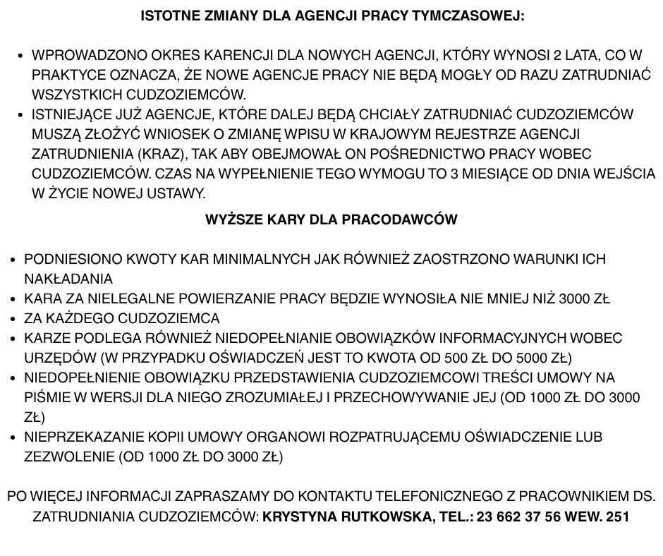 istotne zmiany